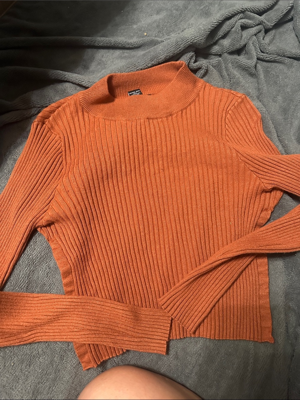 Rue21 Ribbed Mock Neck Sweater - Burnt Orange